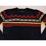 Outback Trading Wmn Sz L/XL Pullover Sweater Aztec Southwestern Fair Isle Cabin Blue Size L Photo 2