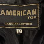 Vintage American Top Leather Women’s Black Biker Vest Medium Photo 1