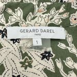 Gerard Darel | Size 1 | Carmel Printed Sleeveless Button-Down Top in Khaki Green Photo 5