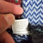 Vintage Northern Isles Blue & Red Scandinavian Wool Blend Sweater Size Large Photo 5