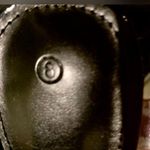 NWOT Women's Black Chunky Heeled Sandals. Square Open Toe, Chain Decor Slip On Size 8 Photo 8