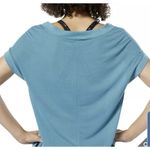 Reebok NEW Supremium Womens Size XL V-Neck Blue Short Sleeve T-Shirt Workout Gym Photo 3