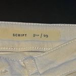 Pilcro and the Letterpress  Anthropologie Script Women‎ 29 White Denim Jean *FLAW Photo 2