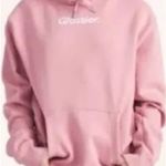 Glossier Blush Pink Hoodie Size M Photo 2