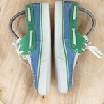 Sperry  Top Sider Biscayne Canvas Boat Shoes Colorblock Green Blue White Size 7.5 Photo 4