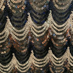 Windsor B14-Women's Black & Gold Sequined Mini Dress Size Small Photo 4