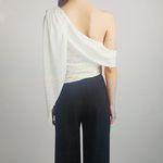 Zac Posen  ONE SHOULDER DRAPE JUMPSUIT SIZE 2 Photo 2