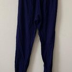 Monrow Blue Crepe Pull On Pants Rayon Jogger Photo 3