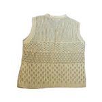 Vintage Soft Yellow Green knitted Fishing vest with buttons 🔥 Size L Photo 2