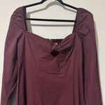 STAUD  Josephine Maxi Burgundy Dress Long Sleeve Size 10 Photo 4