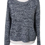 Divided  Blue Cropped Sweater Size Medium H&M Blue Sweater Navy Blue Sweater Photo 0