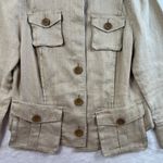 Banana Republic Heritage Sz 4 Flax Safari Jacket Utility Beige Sustainable Boho Photo 2