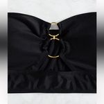 SheIn Black Strapless Bandeau Bikini Top Photo 3