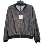 Agnes & Dora  Bomber Jacket Black XXXL Snake Skin Zip Up Pocket Photo 1