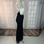 City Studio White Black Sparkle Lace Embellished Waist Formal Gown Size 0 Photo 4