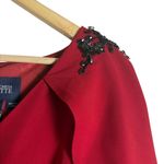 Marchesa Notte Red Embellished Cape V Photo 4