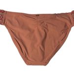 PilyQ  Lotus Smocked Tab Low Rise Hipster Bikini Bottom ONLY Sz S Swimsuit NWT Photo 5