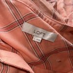 Loft NWOT Women   Plaid Tiered Shirtdress Peach Color Small Photo 4