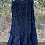 Studio West Women's Vintage Leopard Print Blue Denim Midi Skirt Size S Photo 0