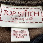 Vintage Top Stitch Day Breeze Sweatshirt Crewneck Embroidered Jeweled Brown PM Size undefined Photo 3
