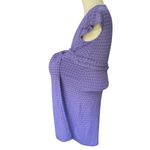 Seraphine Tanya Blue Purple Printed Maternity Wrap Dress Photo 3