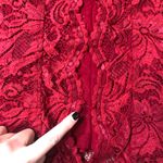 Windsor Red Lace Button Dress Photo 4