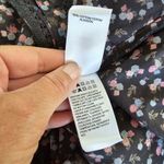 Lucky Brand  Gray Floral Relaxed Button Through Blouse Size XS Photo 9