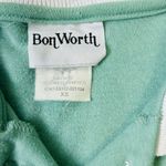 Vintage Coastal Polo Knit Shirt Collared Mint Green Palmtrees Preppy Blouse XS Photo 3