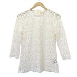 Altar'd State NWT Altar’d State Grace Blouse Sheer Ivory Cream Lace Top Women’s Size Small NEW Photo 1