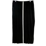 Vintage Clio Velvet Midi Skirt M Black Side Slit Dark Academia Whimsygoth USA Size M Photo 9