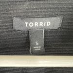 Torrid 5 5X Textured Ponte Crop Military Jacket Black Gold Button Ribbed Women's Photo 6