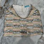 Dina Be  White and Gold Sequin Accent Photo 3