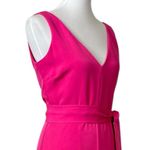 Sam Edelman  New Jumpsuit Wide Leg Crop V-neck Belted Hot Pink Women’s Size 2 Photo 9