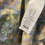 ASOS  Dress Womens 12 Mini Floral Milkmaid Corset Long Puff Sleeve Tie Romantic Photo 5