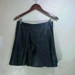 It’s NWT Woman’s Faux Leather Flared Y2K Retro Ballerina Mini Skirt Plus Size 3X Black Photo 3