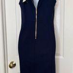 Premise Navy scuba dress with gold zipper back Photo 3
