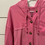 American Eagle  Big Hug Hooded Shacket Pink Photo 5