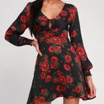 Free People  Black Combo Morning Light Floral Dress Sz 2 NWT Photo 0