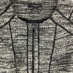 Ann Taylor Black White Tweed Mixed Media Full Zip Blazer Jacket 0 Photo 1