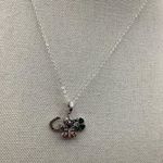 Silverplated New Butterfly Cloverl Lucky Beauty U Multicolor Gemstones Necklace Multiple Photo 1