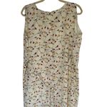 Vintage 90s Floral Dress Sleeveless Side Slit Cottagecore Wedding Guest Dress Size L Photo 1