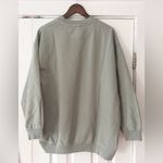 ANINE BING  Tyler Sweatshirt Satin Bing in Sage Green Size Small NWOT Photo 3