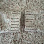 Talbots Cable Knit sweater cream with flecks in shades of pink size medium Photo 6