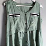 Green Military Vibe Button Front Babydoll Top
Size L Silver Size L Photo 1