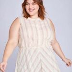 Lane Bryant -Shimmer Stripe Peplum Tunic-Size 14 Photo 0