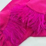 CROSBY by Mollie Burch  Teddie feather trim sweater puff sleeve hot pink sz XL Photo 8