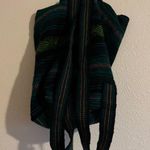 Hispanic / Latin American Green Plaid Print Knit Canvas Backpack Photo 5