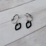 Vintage Clip On Earrings Diamond Shape Photo 1