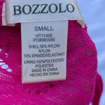 Bozzolo Vintage  Women’s Pink Laced Flower Crop Top size S Strap Blouse Photo 6