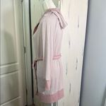Soma Blush and Cream brushed cozy Striped Lounge Robe Hooded Photo 1